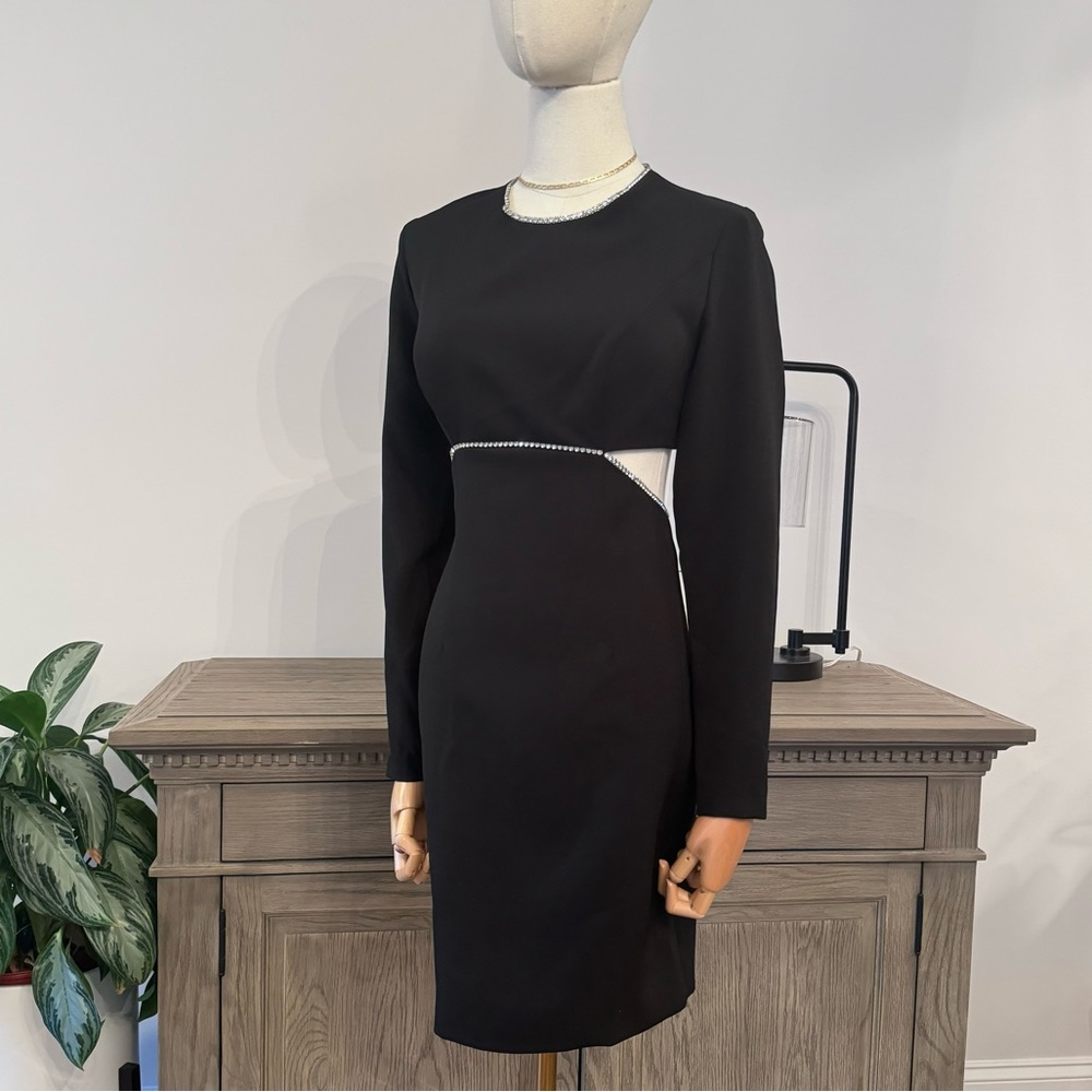 ✨ NWT BCBG Max Azria Black Embellished Cutout Dress – Elegant & Timeless ✨
